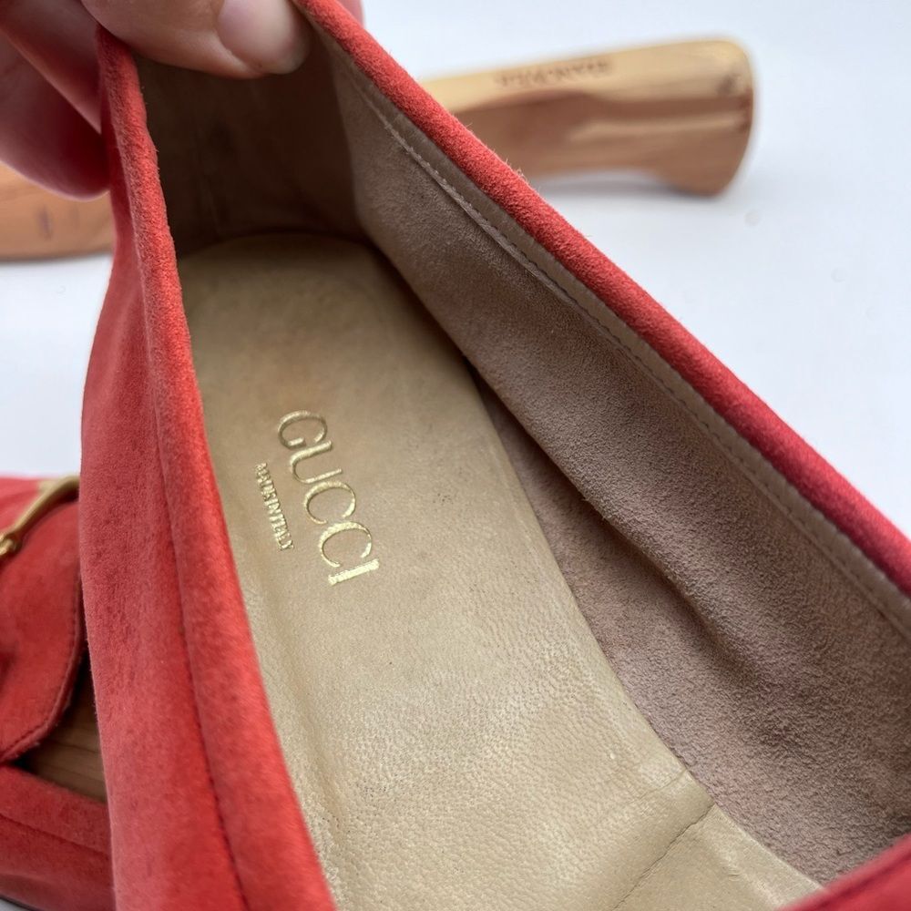 Gucci Women’s Jordaan Suede Accent Loafers 38.5 - Picture 15 of 15